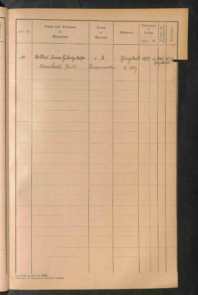 Standesamtsbuch der Stadt Aschaffenburg: Register Eheschließungen 1927 - 1929