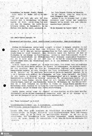 Neonazistische und nationalistische Aktivitäten