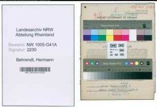 Entnazifizierung Hermann Behrendt , geb. 22.06.1893 (Polizist)