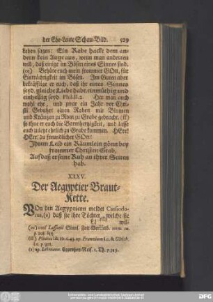 XXXV. Der Aegyptier Braut-Kette.