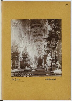 Klosterkirche, Neuzelle: Innenansicht (aus: Skizzen- und Fotoalbum 12)