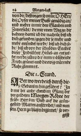 Die 1. Stund. - Die 4. Stund.