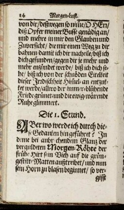 Die 1. Stund. - Die 4. Stund.