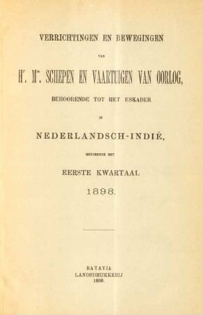 Eerste kwartaal 1898
