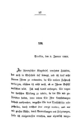 XIII. Berlin, den 6. Januar 1848