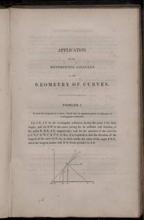 Application of the Differential Calculus to the Geometry of Curves.