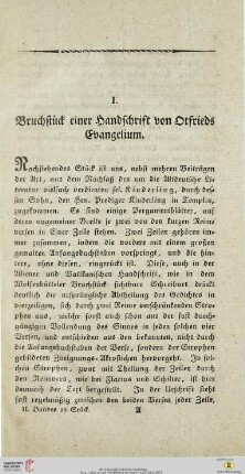 2: Bruchstück einer Handschrift von Otfrieds Evangelium