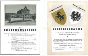 Einladung zur Inbetriebnahme der Straßenbahn nach Böckingen