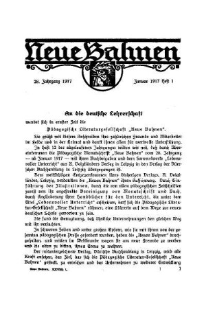 An die deutsche Lehrerschaft