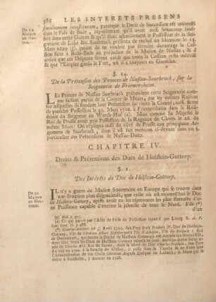 Chapitre IV. Droits & Prétensions des Ducs de Holstein-Gottorp.