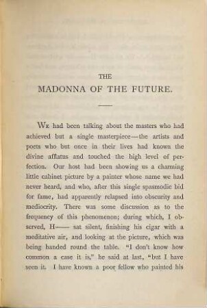 The madonna of the future