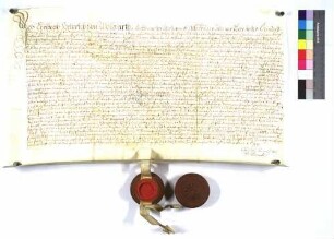 Lehenrevers des Christoph Heinrich von Woellwarth für sich und Konsorten Woellwarth-Fachsenfelder Linie gegen Propst Franz Ludwig zu Ellwangen über den Mantelhof, Hofherrnhof, Affalterried, Rötenberg (Rettenberg), Treppach, Ober- und Unterrombach, das Fischwasser zu Unterböbingen die Rems gen. und den Klotzbach
