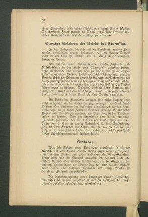 Etwaige Gefahren der Deiche bei Sturmflut.