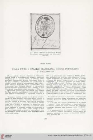34: Kilka uwag o galerii Stanisława Kostki Potockiego w Wilanowie