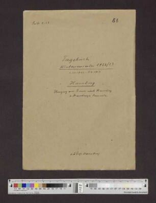 Band 88: Wintersemester 1922/1923 Hamburg