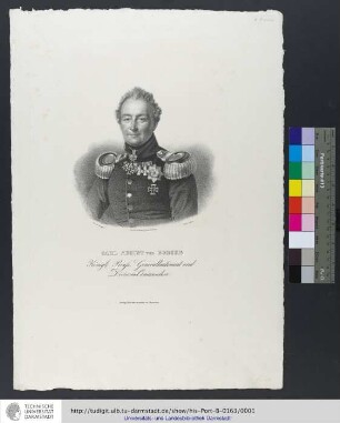 Carl August von Borcke / Königl. Preuss. Generallieutenant und Divisions-Commandeur / Gez. v. F. Krüger ; Lith. v. Sebbers : Königl. Preuss. Generallieutenant und Divisions-Commandeur