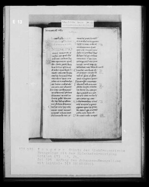 Anfang des Johannes-Evangeliums mit Initiale, Folio 125