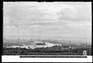 Dresden, Gesamtansicht, Blick vom Weißen Hirsch
