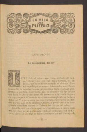 Capítulo IV - La desaparición del rey