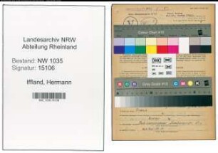 Entnazifizierung Hermann Iffland , geb. 25.03.1893 (Steiger)