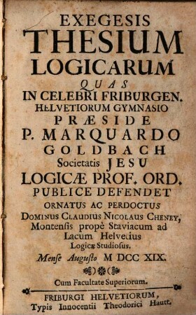 Exegesis thesium logicarum