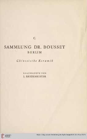 Tonware der Han- (206 v. Chr. Bis 220 n. Chr.) und T’ang-Zeit (618-906) (Nr. 401a-409)