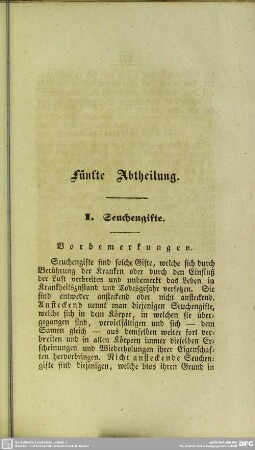Fünfte Abtheilung