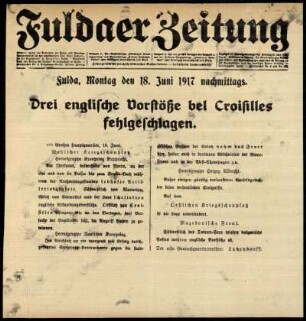 Ausgabe vom Montag, den 18. Juni 1917.