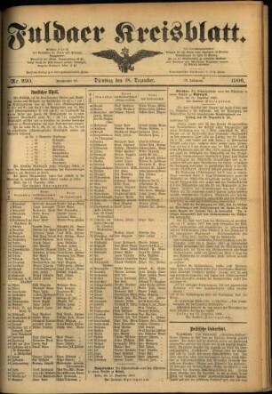 Ausgabe vom Dienstag, den 18. Dezember 1906.