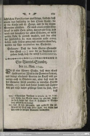 Ehe-Viertel-Stunde, den 22. Nov. 1744.