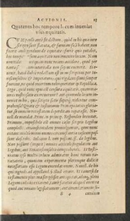 Quatenus hoc tempore locum inveniat usus aequitatis.