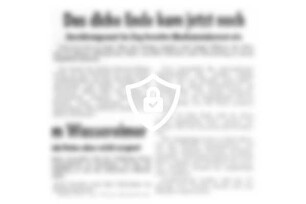 Das dicke Ende kam jetzt nach