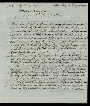 [Brief des Barons von Asch an Heyne vom 18./29.04.1790]