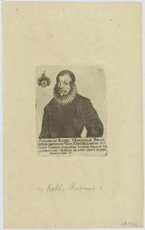 Bildnis des Andreas Kohl