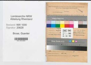 Entnazifizierung Guenter Brose, geb. 28.03.1904 (Ingenieur)