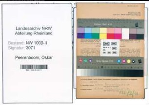 Entnazifizierung Oskar Peerenboom , geb. 20.07.1893 (Arzt)