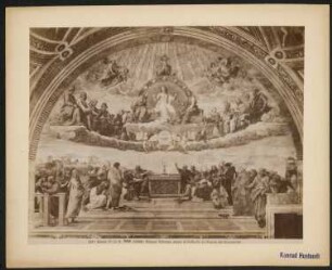Die Disputa, Vatikanpalast, Rom: Ansicht des Freskos von Raffael in den Raffaelstanzen