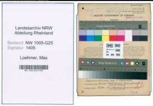 Entnazifizierung Max Loehmer , geb. 25.03.1895 (Vertreter)