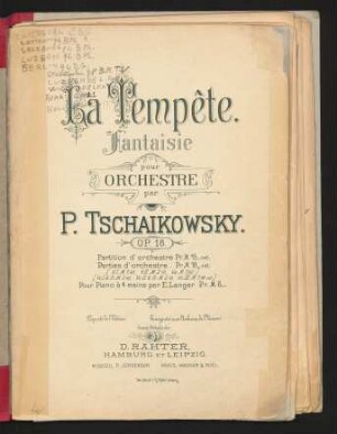 La tempête : Fantaisie pour orchestre : op. 18