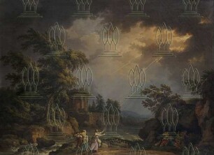 Ideallandschaft mit Gewitter