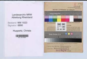 Entnazifizierung Christa Huppertz , geb. 01.11.1901 (Lehrerin)