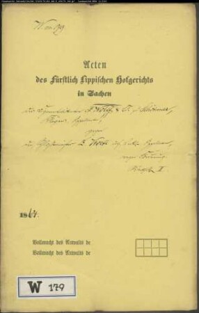 Wolff und Comp., Zigarrenfabrikant in Schötmar gegen Schlosser Korte in Schötmar