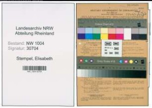 Entnazifizierung Elisabeth Stempel , geb. 19.08.1909 ()