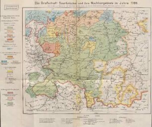 Die Grafschaft Saarbrücken und ihre Nachbargebiete im Jahre 1789.