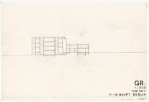 Grundschule Reinickendorf (heute: Reineke-Fuchs-Schule), Berlin-Reinickendorf: 3. Vorprojekt. Schnitt 1:200