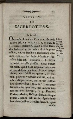 Caput IV. De Sacerdotibus.