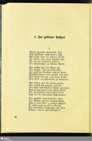 8. Zur goldenen Hochzeit