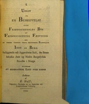 Topographisk journal for Norge. 4. 1793