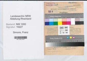Entnazifizierung Franz Simons, geb. 04.06.1903 (Tiefbauarbeiter)