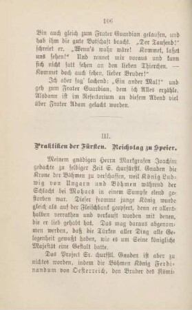 III. Praktiken der Fürsten. Reichstag zu Speier